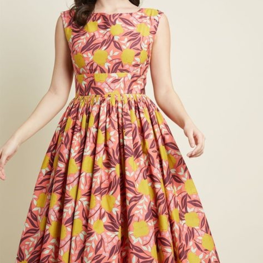 Modcloth "Fabulous Fit and Flare" in Yellow